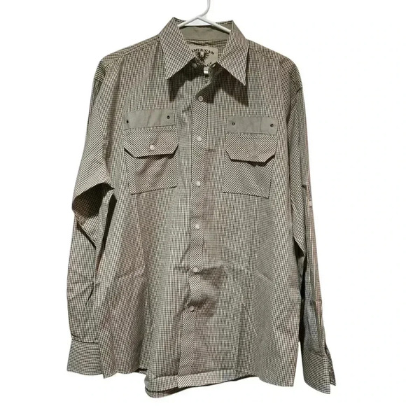 American Heritage Men's Button Down Shirt Brown size L - Picture 1 of 7